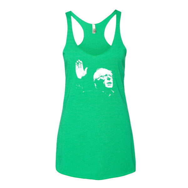 Women's Classic Bernie Sketch Portrait Tank Top - Vintage Throwback Style Rally Design -  - Envy / XS - srce threads - 8