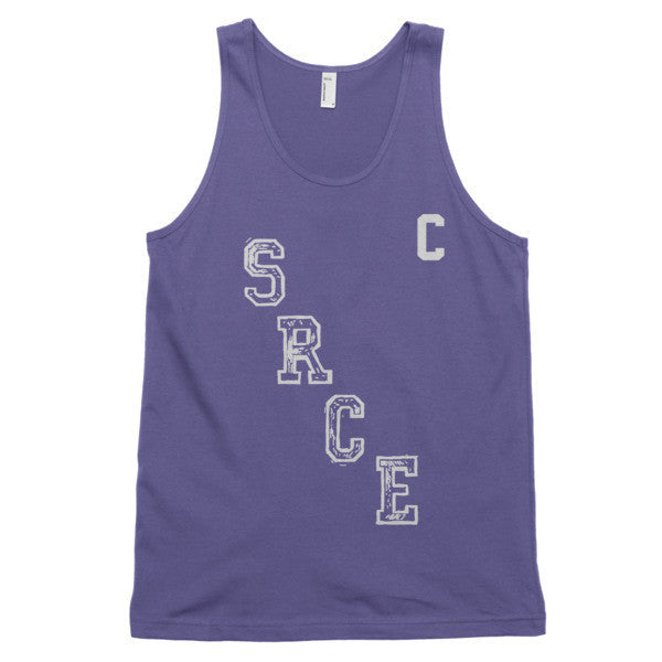 Classic SRCE Vintage Diagonal Hockey Throwback Tank Top Shirt (Unisex) -  - Purple / XS - srce threads - 4