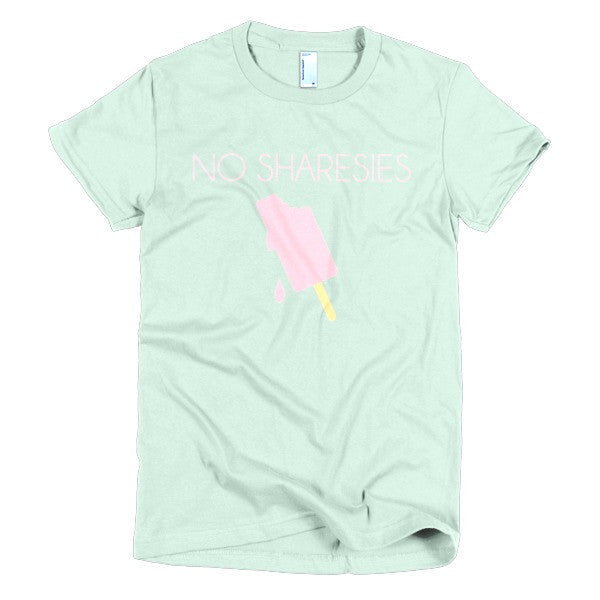 Women's "No Sharesies" Summer Drip Vintage Ice Cream Racerback T-Shirt -  - Sea Foam / S - srce threads - 9