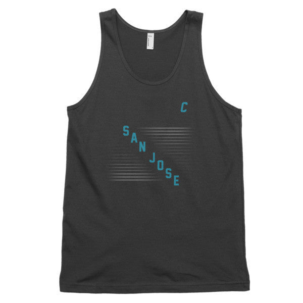 Classic "San Jose" Retro Diagonal Captain Double Zero Summer Tank Top (Unisex) -  - Black / XS - srce threads - 2