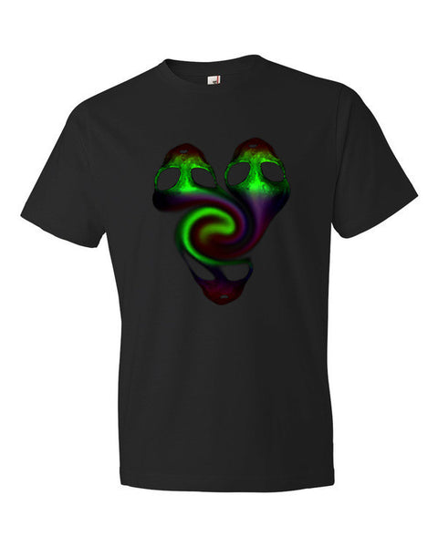 Short Sleeve Trippy Psycho Tri Alien T-Shirt -  - Black / S - srce threads - 3