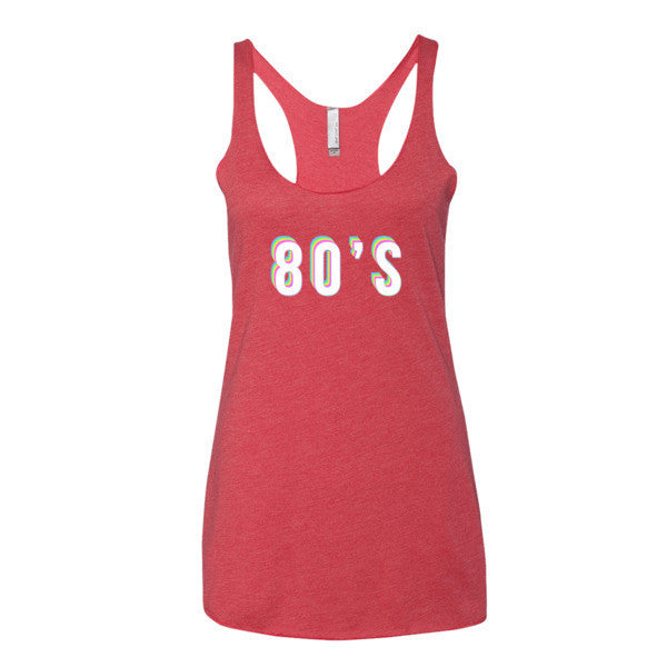 Women's Vibrant Retro 80'S Tank Top -  - Vintage Red / XS - srce threads - 11