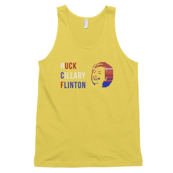 "Huck Cillary Flinton" Say What You Mean Face Classic Tank Top (Unisex) -  - Sunshine / XS - srce threads - 11
