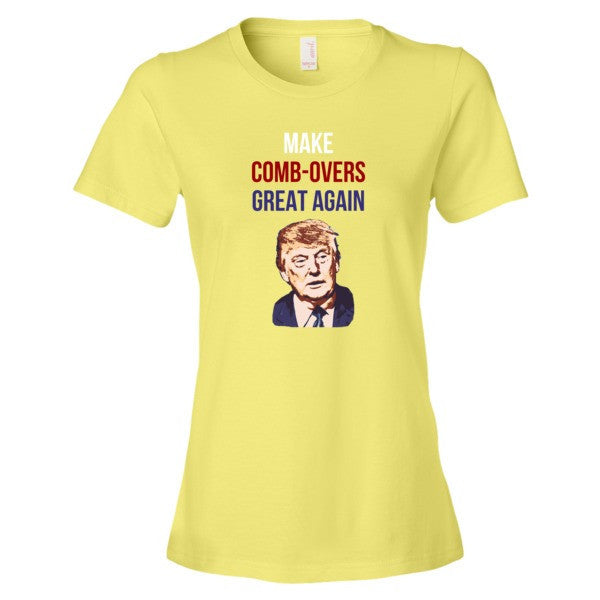 Women's "Make Comb-overs Great Again" Short Sleeve T-Shirt -  - Spring Yellow / S - srce threads - 12
