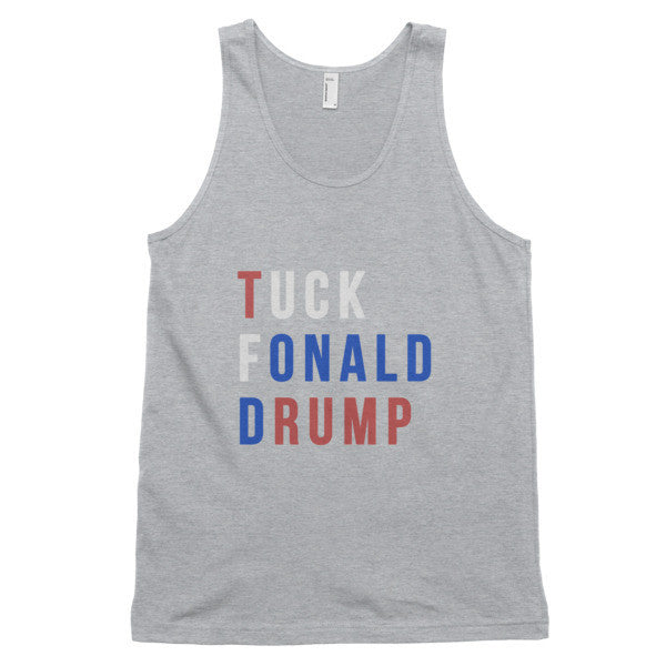 Tuck Fonald Drump Presidential Short Sleeve Tank Top (Unisex) -  - Heather Grey / XS - srce threads - 4