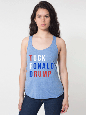 Women's Tuck Fonald Drump Presidential Summer Racerback Tank Top